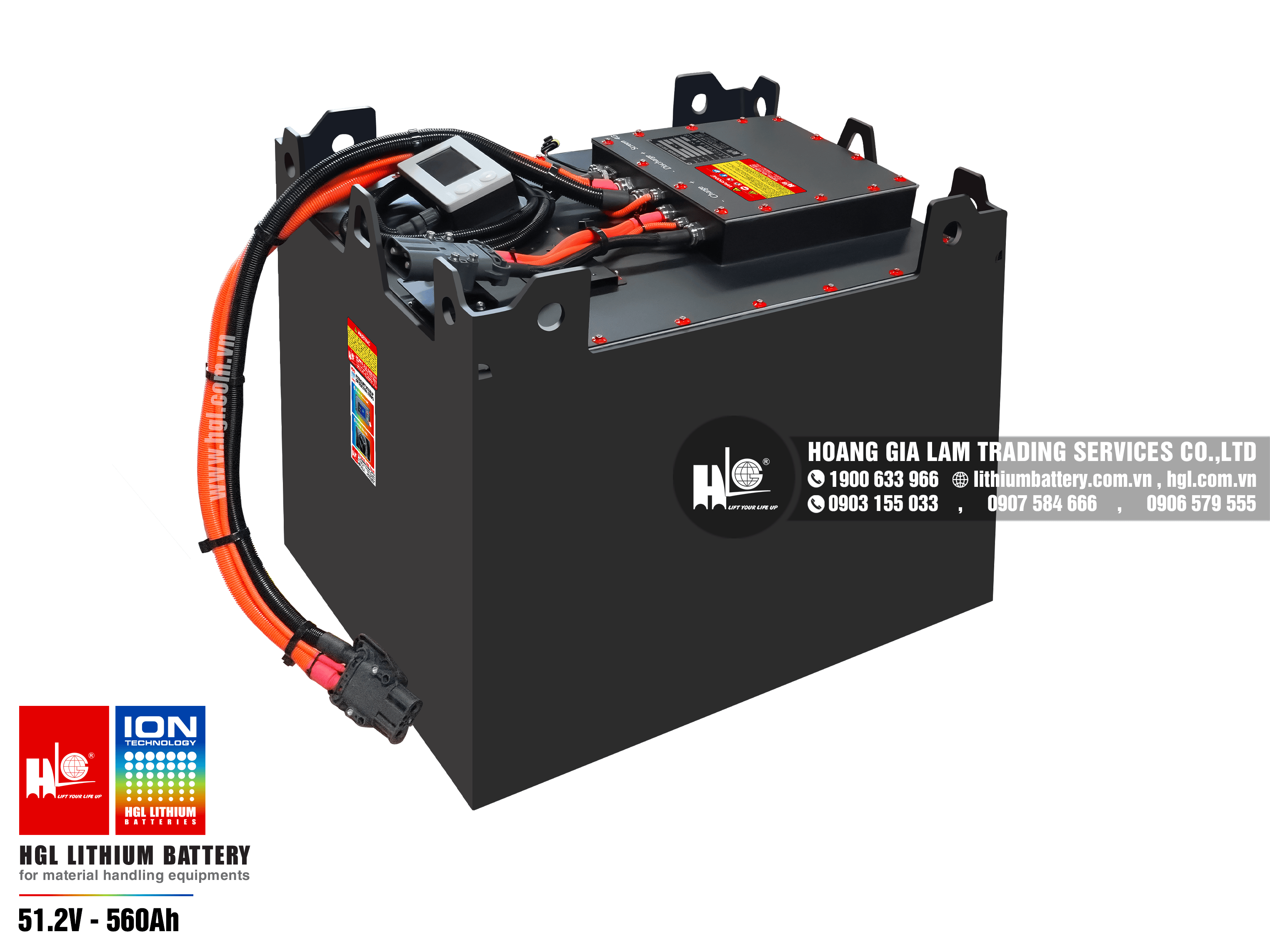 Bình điện lithium xe reach truck HGL 51.2V-560Ah